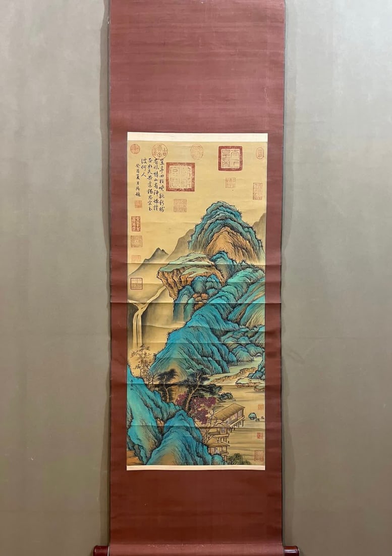 A figure painting by Li Sixun: Li Sixun's figure painting SIZE: Cartridge 40x94cm (The Dimensions Of All Batches Are Manually Measured.If You Need More Detailed Information, Please Contact Our Customer Service Before Bidding.)