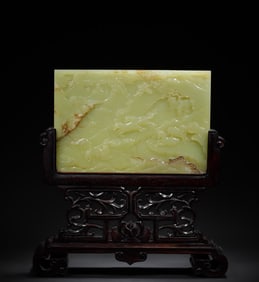 A picture of the eight horses of Hetian topaz in the Qing Dynasty