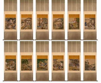 A character story of Jiao Bingzhen on silk