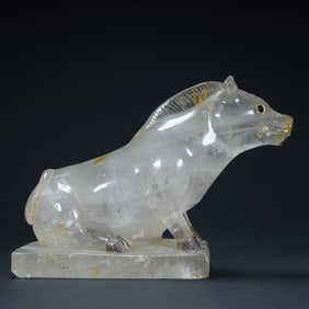 Qing Dynasty crystal beast ornaments