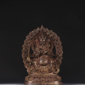 A copper-born Mahakala Great Black Heaven Protector Deity