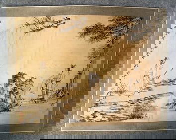 A picture of Zhang Daqian's high scholars and ladies