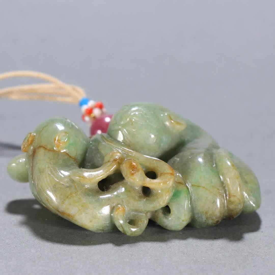 A piece of Qing Dynasty jade double joy (1 of 9)