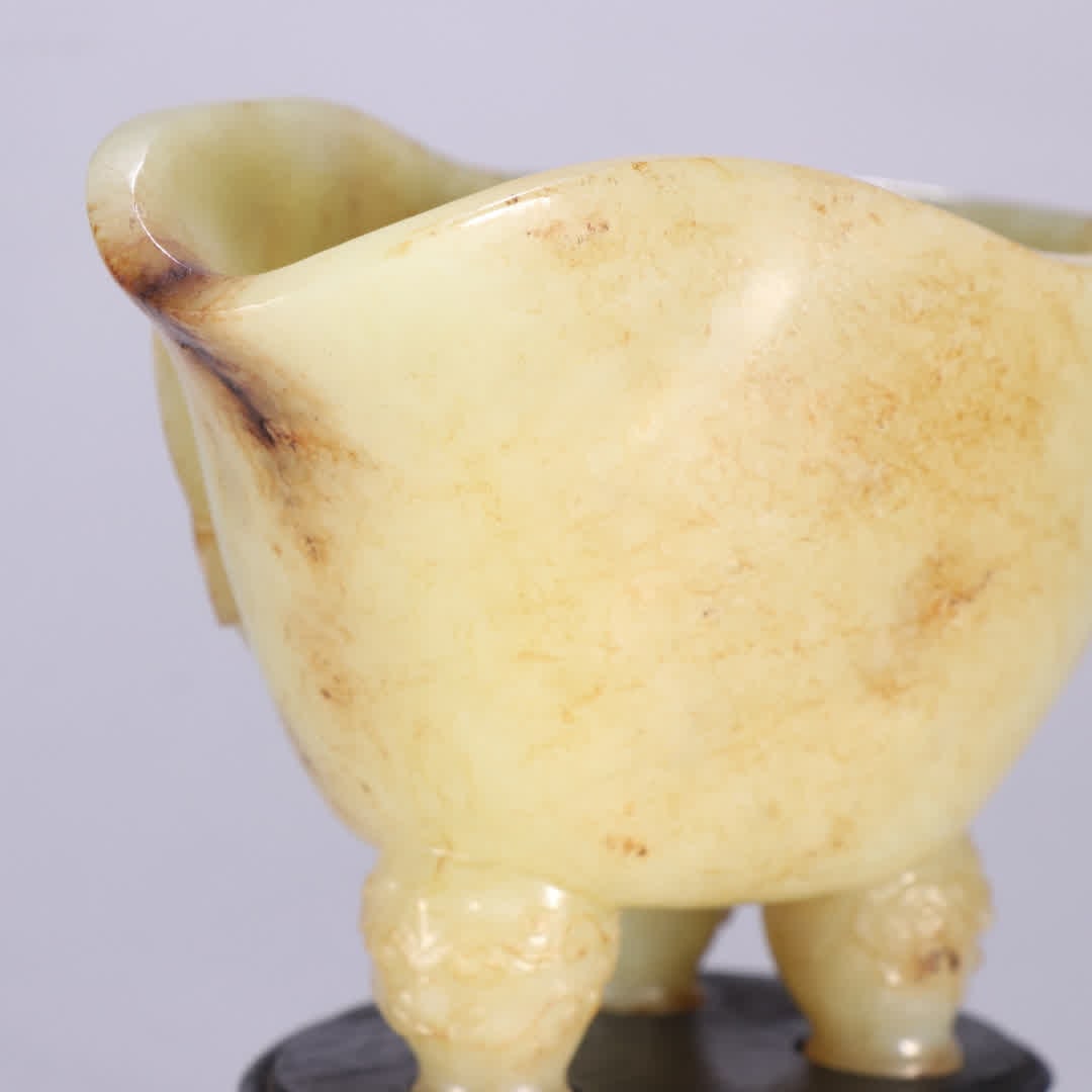 A Ming Dynasty Hetian jade dragon pattern cup - 9