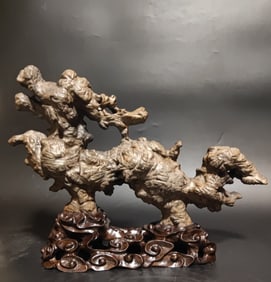 A Qing Dynasty Lingbi stone flying dragon