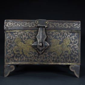 Qing Dynasty wrong gold, silver and copper square box