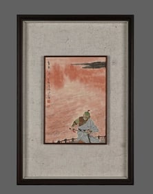 A red picture of the Manjiang River with Lu Yanshao