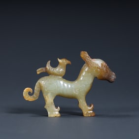 Qing Dynasty ancient jade "Bird (Spirit)" ornament