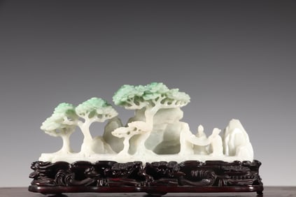 A piece of study elegant jade Panasonic Yaju Shanzi ornament