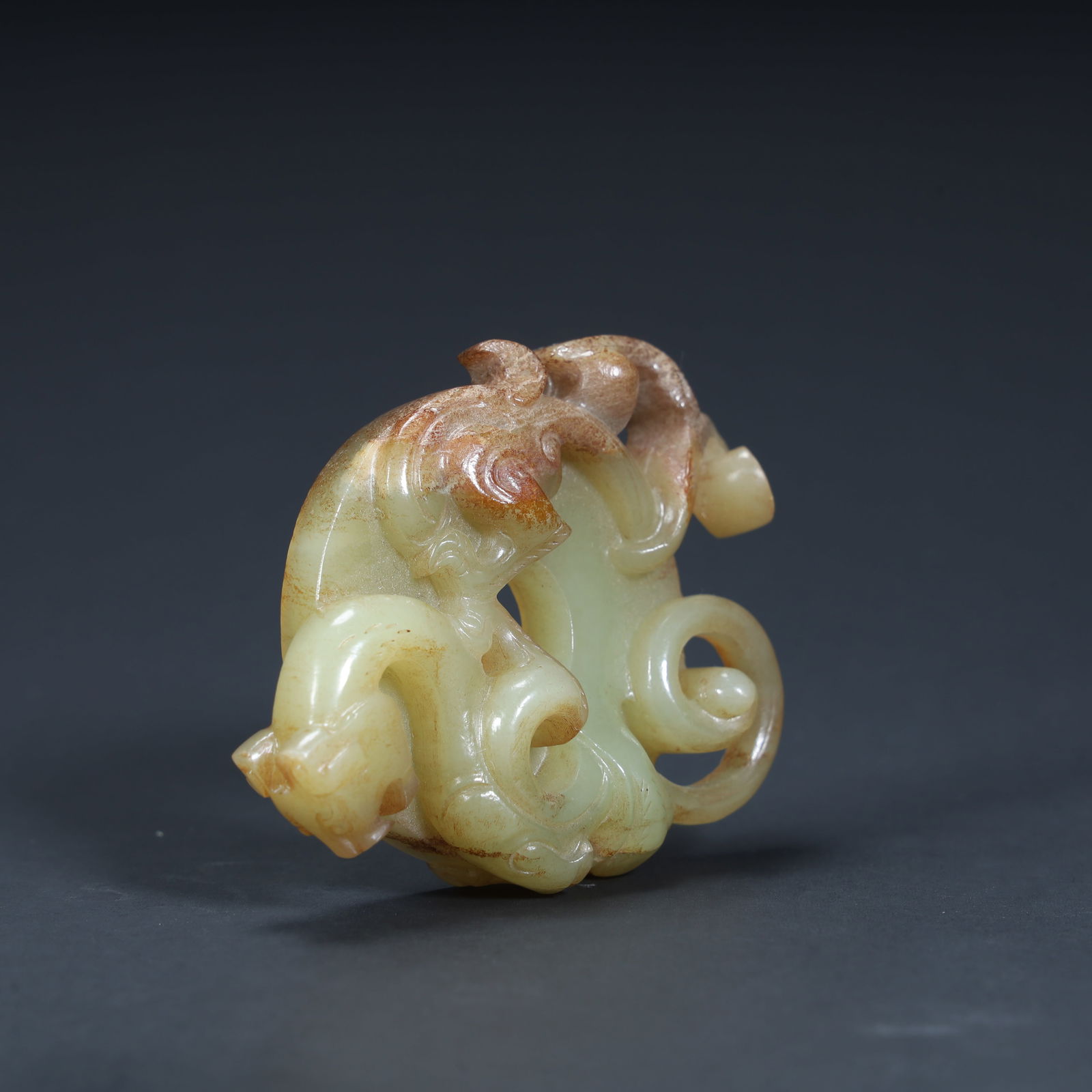Qing Dynasty ancient jade dragon pattern pendant - 10