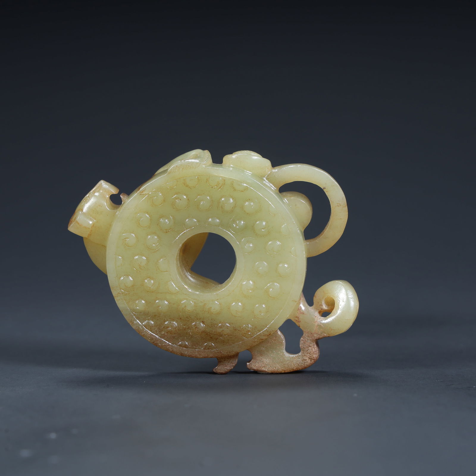 Qing Dynasty ancient jade dragon pattern pendant - 5