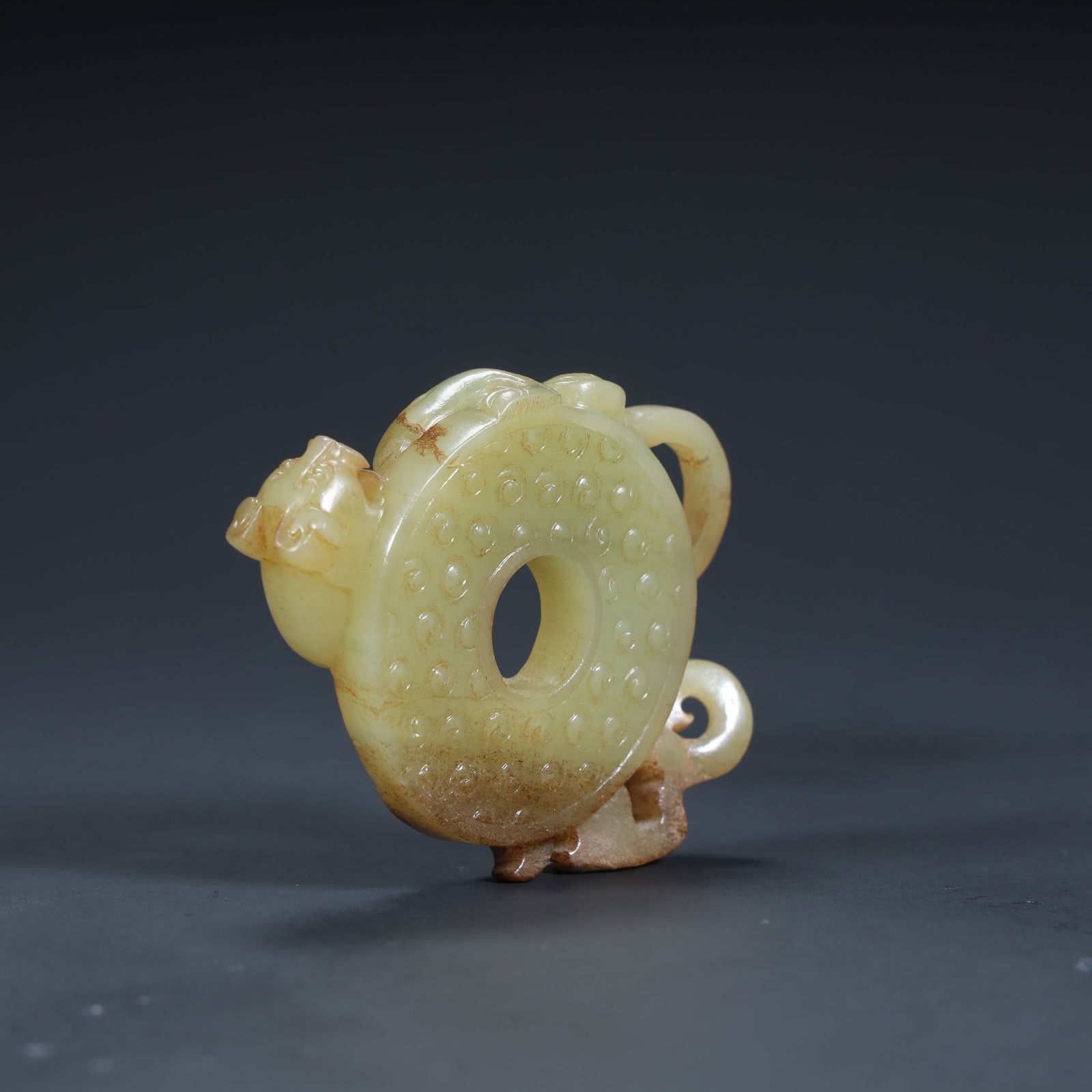 Qing Dynasty ancient jade dragon pattern pendant - 6