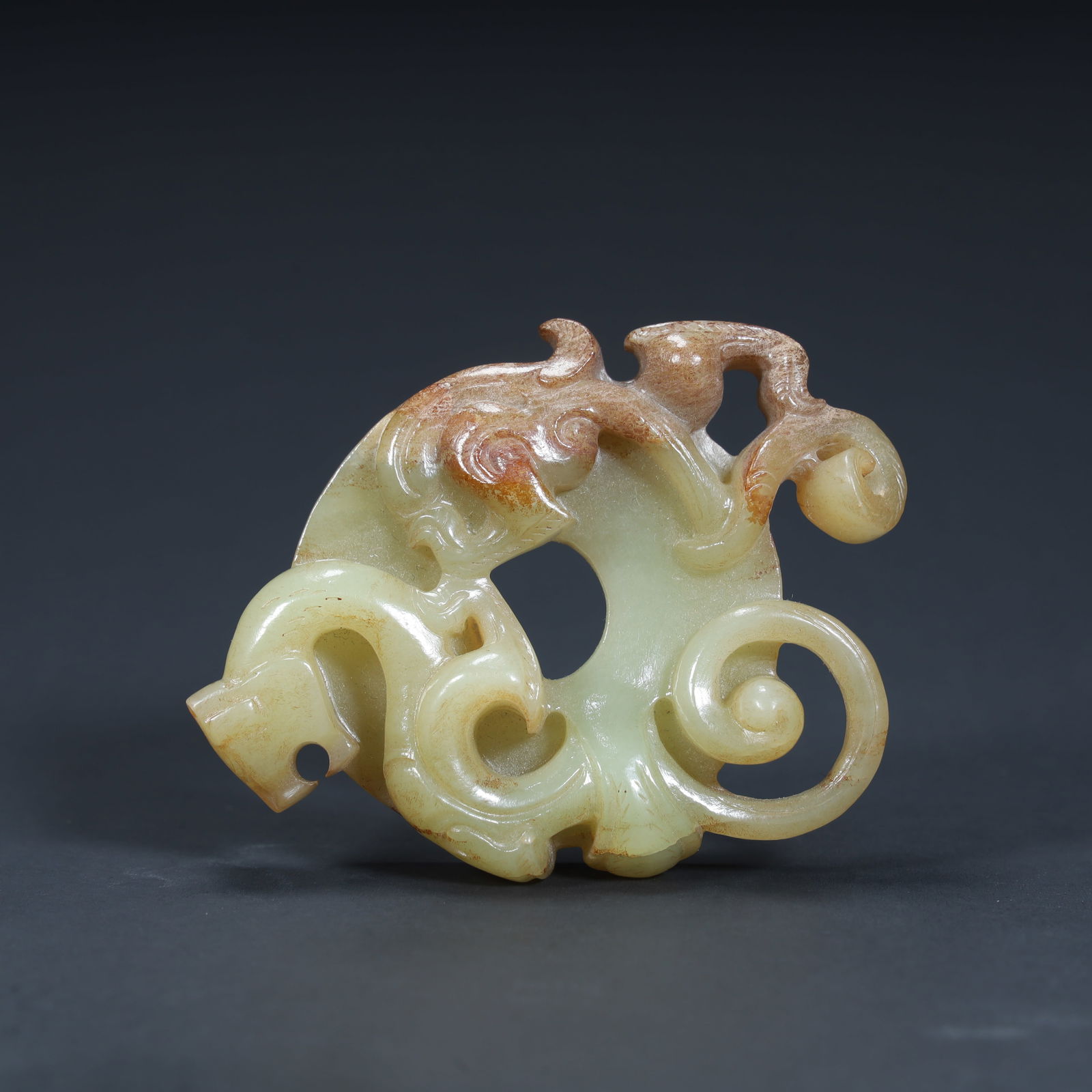 Qing Dynasty ancient jade dragon pattern pendant - 8