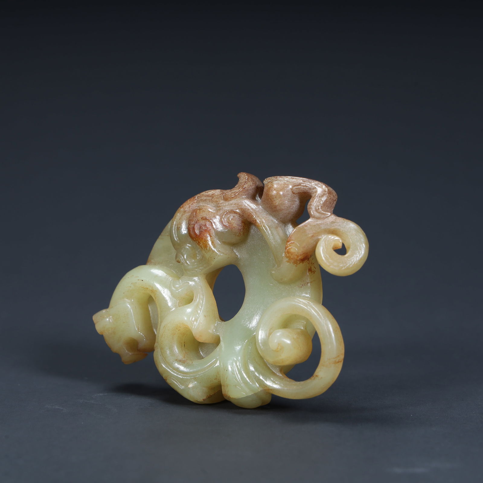 Qing Dynasty ancient jade dragon pattern pendant - 9