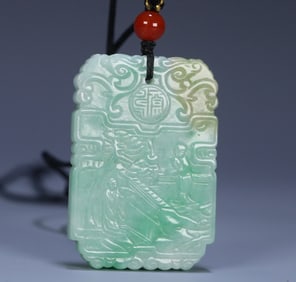 A poem plaque with the story of jade characters in the Qing Dynasty