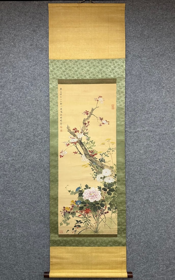 A painting by Zou Yigui: Zou Yigui's paintings SIZE: Core 90x35cm (The Dimensions Of All Batches Are Manually Measured.If You Need More Detailed Information, Please Contact Our Customer Service Before Bidding.)