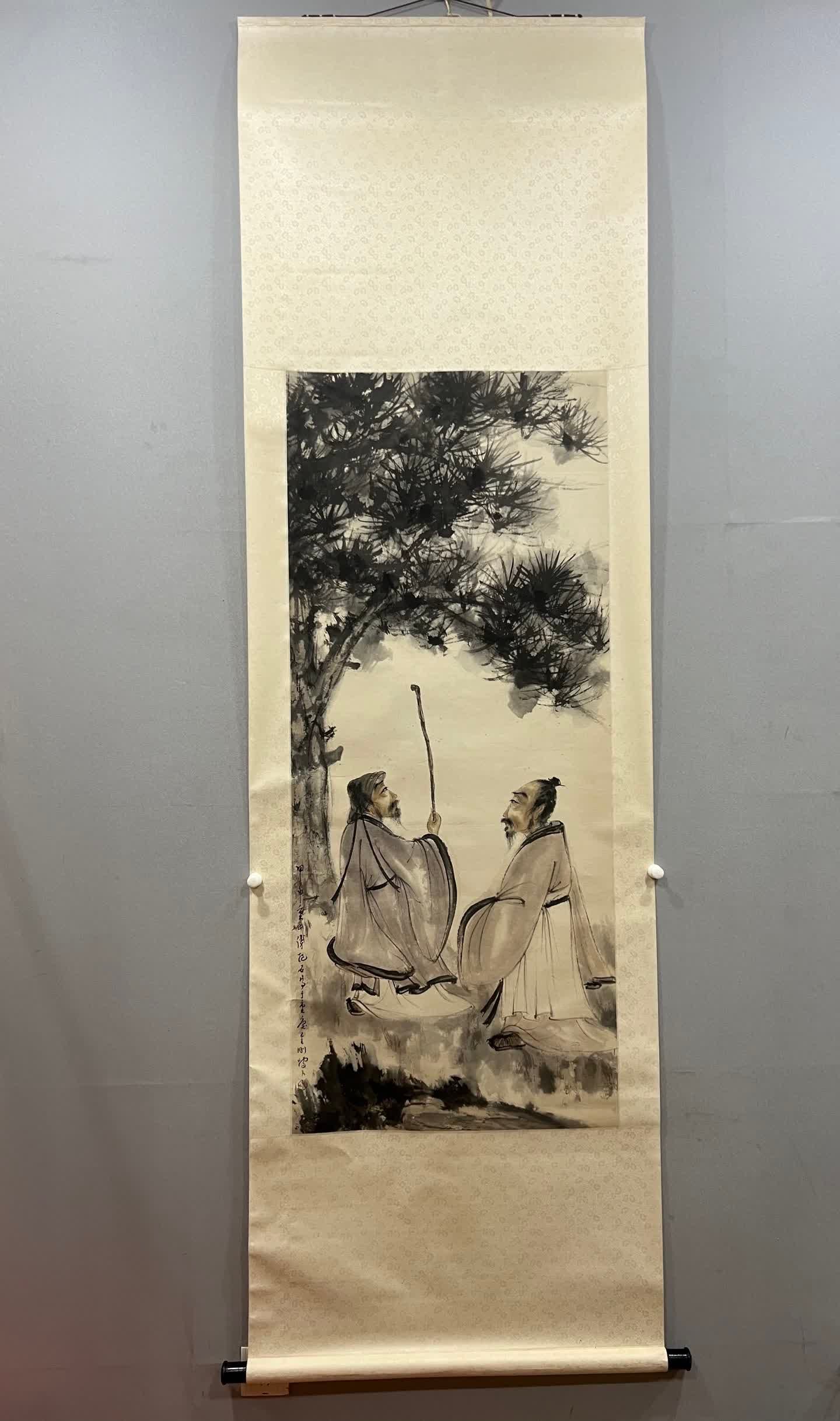 A picture of Fu Baoshi's landscape characters on paper (1 of 9)