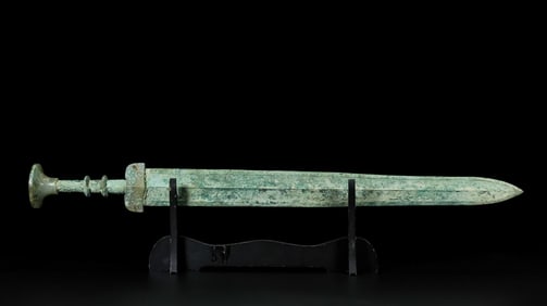 An ancient jade sword of the Han Dynasty