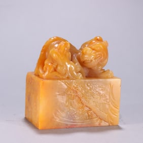 A Yao Ping seal Tian Huang Shizi mother beast button seal