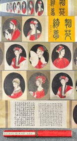 A handscroll of Hua Dan's character picture cooperated by Zhang Daqian and Mei Lanfang