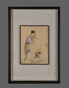 A picture of Jiao Bingzhen's baby play