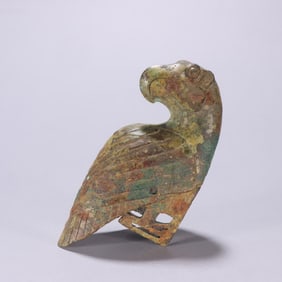 A piece of copper eagle chariot and horse vessel