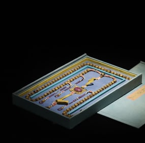 A piece of Qing Dynasty manufacturing office agarwood tuan longevity pattern morning beads