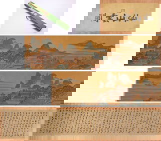 A picture of Qiu Ying's fairy mountain cloud pavilion