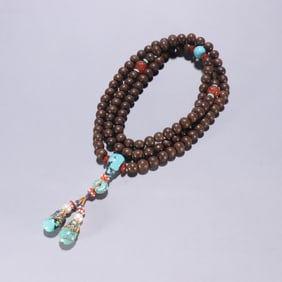 A piece of Qing Dynasty agarwood 108 Buddha beads