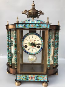A European cloisonné clock