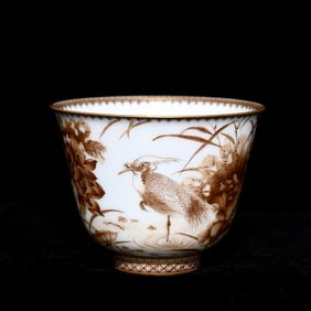 A piece of Qing Yongzheng ink color gilt all the way to the Ke pattern