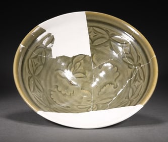 A piece of Northern Song Dynasty jacquard Yaozhou kiln