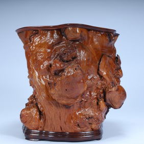 Qing Dynasty gall conformal pen holder