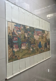 A long scroll of Qiu Ying's Han Palace Spring Dawn Picture