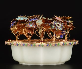 A silver gilt bonsai from the Qing Dynasty