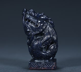 Qing Dynasty lapis lazuli dragon pattern seal