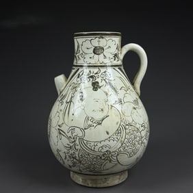 A piece of Song Cizhou kiln holding a pot