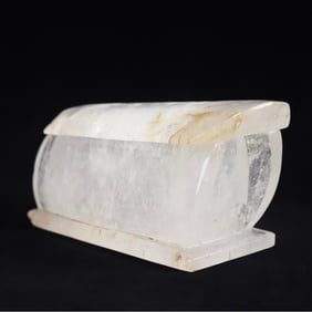 A Qing Dynasty large-size crystal "promotion and wealth" ornament