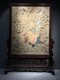 A Republic of China Cantonese embroidery insert "Da Ji Tu"