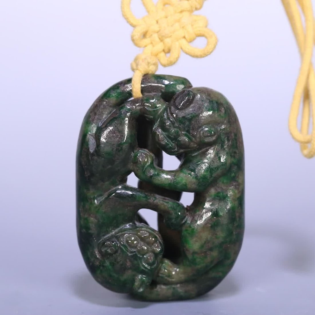 A piece of Qing Dynasty jade double joy (1 of 7)