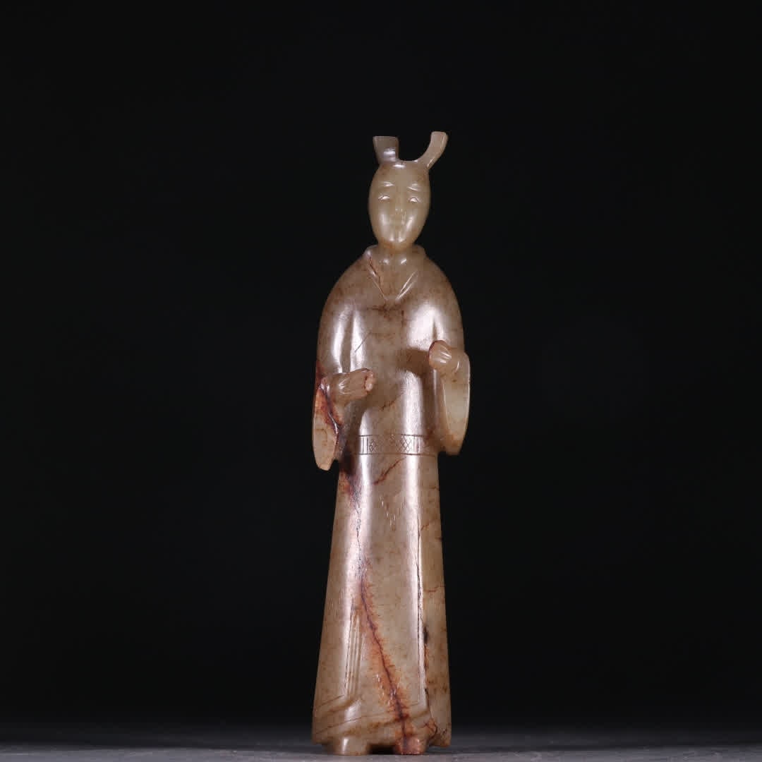 A Han Dynasty ancient jade servant (1 of 9)
