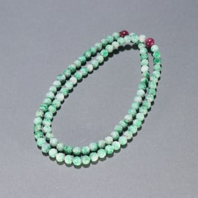 A Qing Dynasty jade pattern necklace