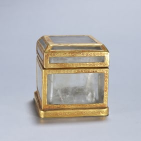A Liao gold crystal gold-clad lid box