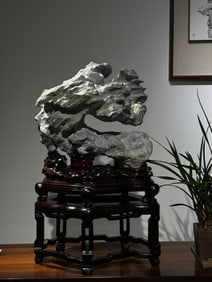 A Lingbi stone study ornament of the Qing Dynasty