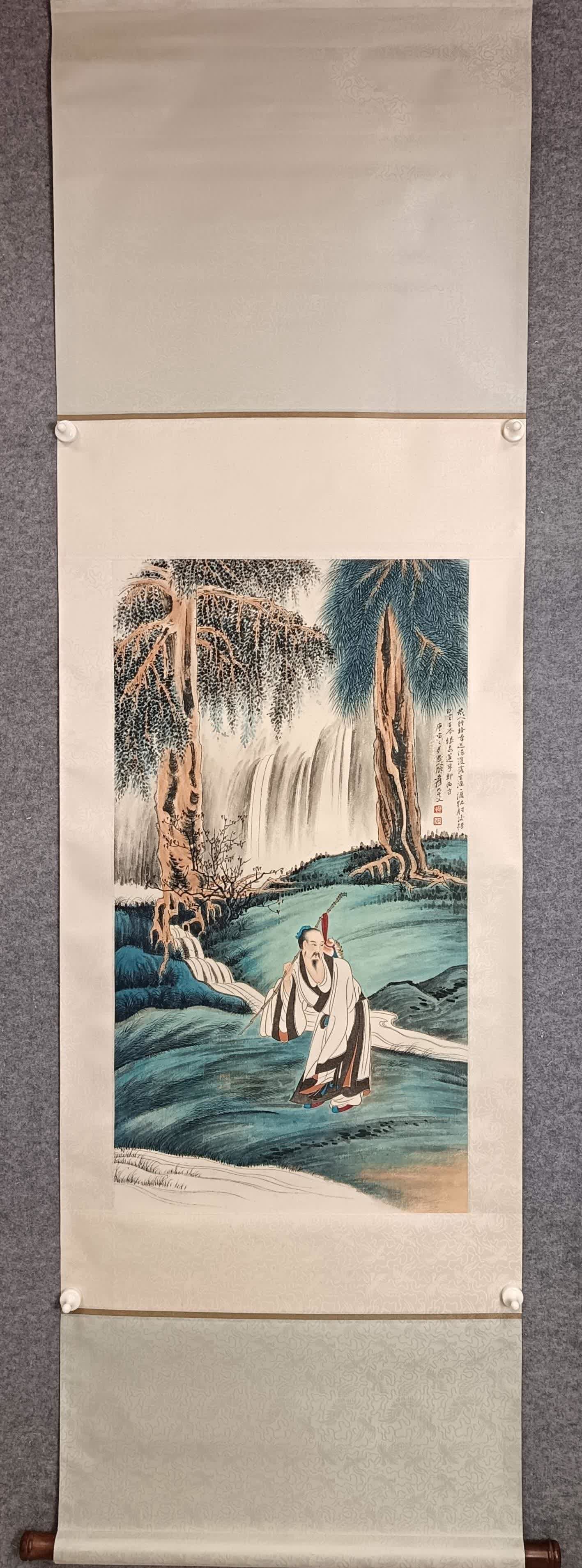 A fine paper Coats picture by Zhang Daqian (1 of 9)