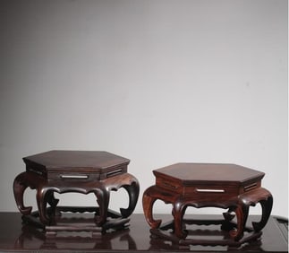 One piece of big red sour branch six scheme table (a pair)