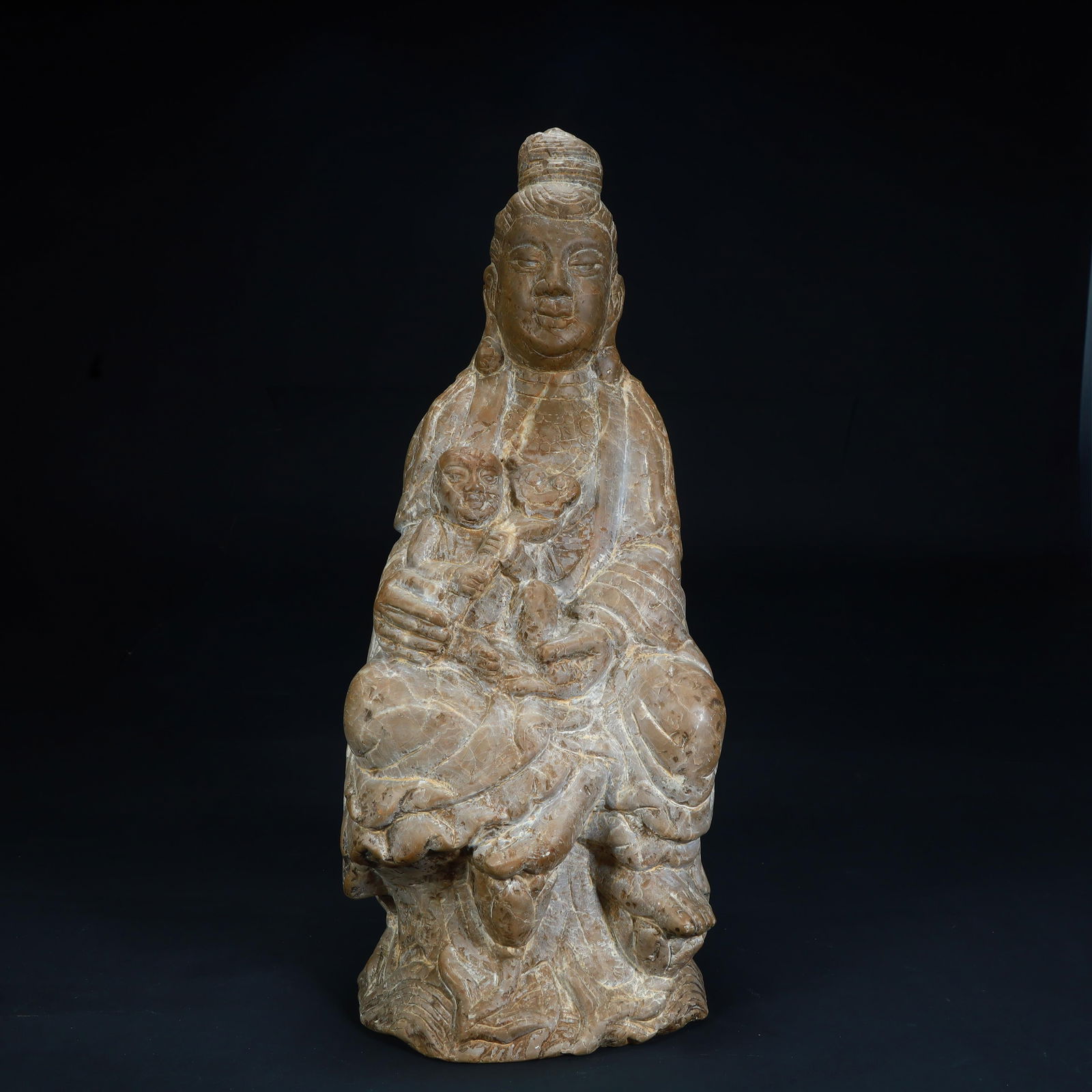 A stone carving statue of Guanyin (1 of 9)
