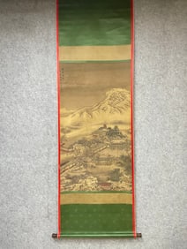 A painting of Yuan Jiang's silk landscape pavilion