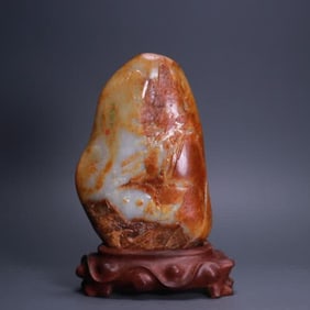 A piece of Hetian jade seed material raw stone mountain