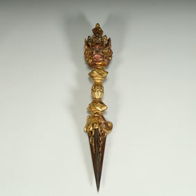 A religious weapon of Tibetan Buddhism in the Qing Dynasty, the Pupa Vajra Stake